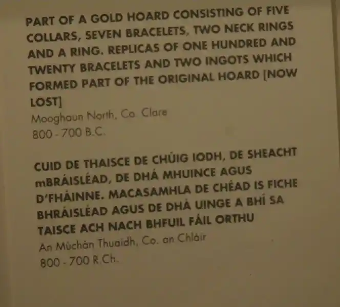 Gold bracelets from the Mooghaun North Hoard